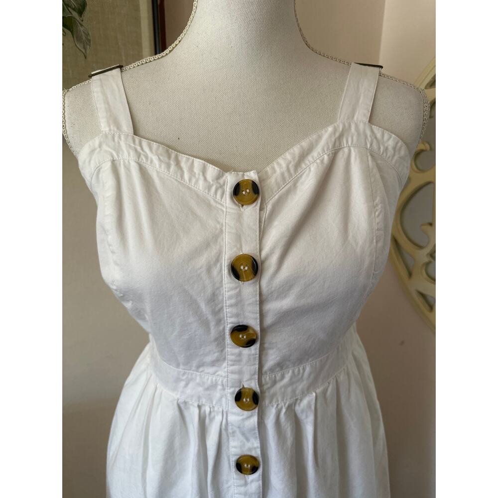 *Time and True White Sundress Size M (8-10) Pockets - Picture 4 of 5
